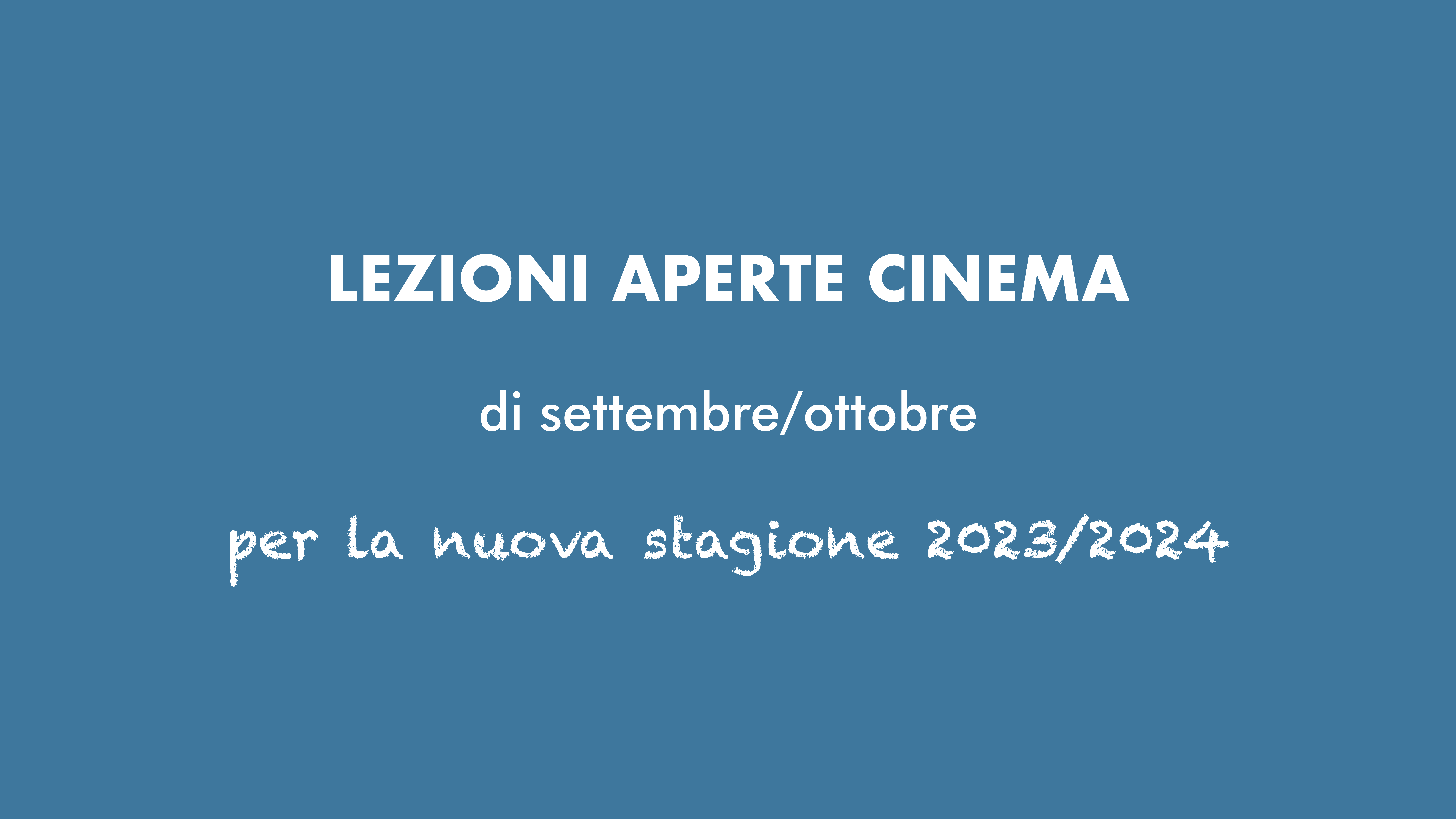 lezioni aperte cinema